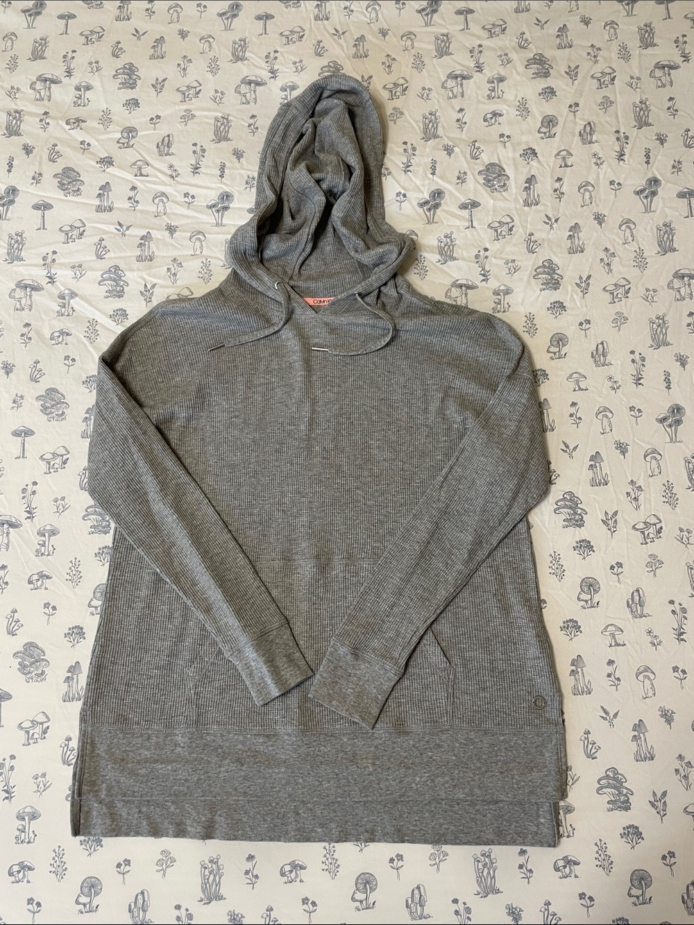 CK Lightweight Gray Hooded Knit Sweater